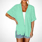 👚 50% RABATT NU! ☀️ Flödande Kortärmad Cardigan – Lättvikt, Andningsbar & Ansträngningslöst Chic – Sommarbasvara 🌿