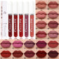 💝 50% RABATT! 💄| 10-pack Matt Vattenfast Läppstiftsset – Vitamin E, Avtryckssäkert & Långvarig Färg För Perfekt Läppar 👄