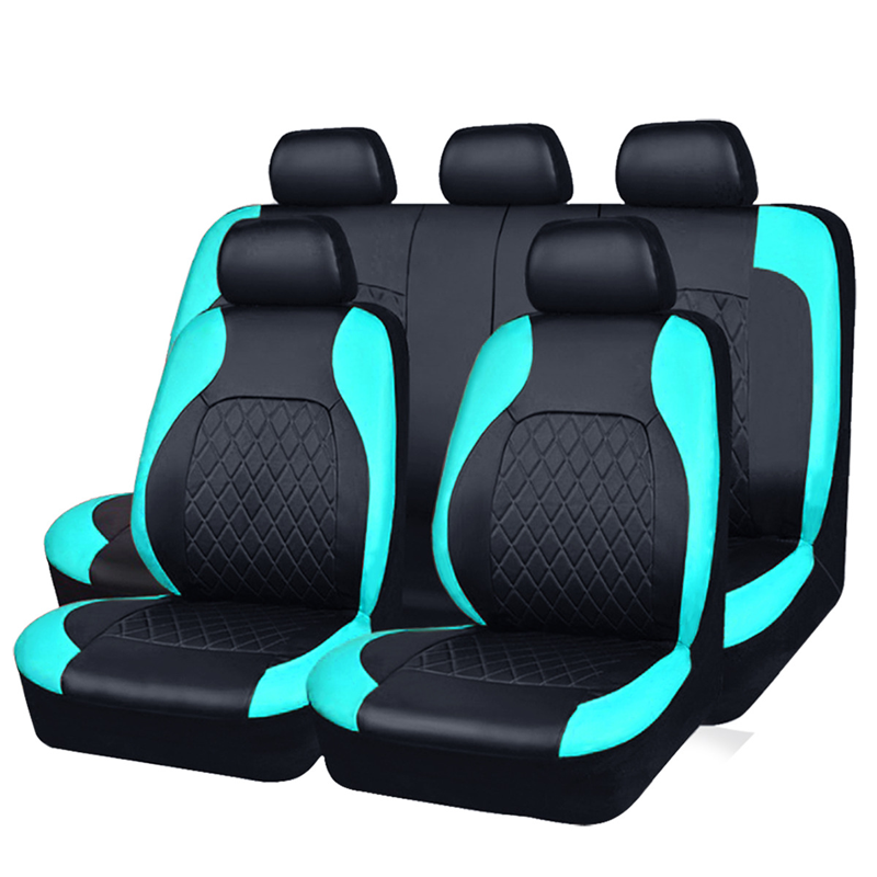 🚗✨9-delige set lederen autostoelhoezen – universele pasvorm, ademend en gemakkelijk schoon te maken voor een perfect interieur
