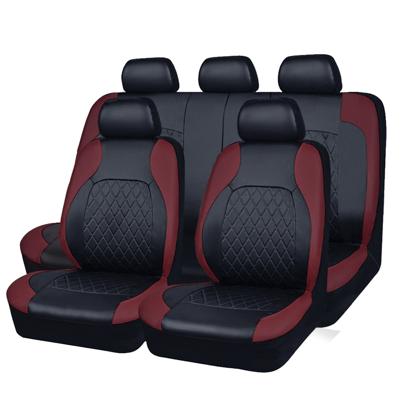🚗✨9-delige set lederen autostoelhoezen – universele pasvorm, ademend en gemakkelijk schoon te maken voor een perfect interieur