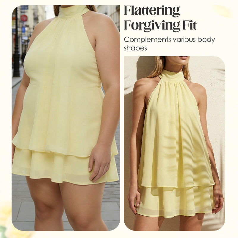 🥳HETE UITVERKOOP 2026🥳💞Meer dan 50.000 verkocht!💕🌸 50% korting! Halter mini-jurk voor dames