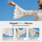 👚 2026 års nyhet! 🌸 Kvinnors Vintage-inspirerad Spets Cover-Up Blus – Boho Virkning, Hålrum & Vida Ärmar ✨
