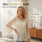 👚 2026 års nyhet! 🌸 Kvinnors Vintage-inspirerad Spets Cover-Up Blus – Boho Virkning, Hålrum & Vida Ärmar ✨