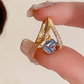 💍 50% RABATT! 💖 Eleganta V-formade Hjärtberlock-ringörhängen – Delikat Design, Hypoallergena & Perfekt För Romantiska Tillfällen Eller Vardagslyx ✨