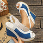 2026 års nyhet🌸 Casual Sandaler med Öppen Tå & Kilklack för Damer 👡– Bekväm Passform, Stabil Sula & Perfekt För En Avslappnad Sommarlook ☀️