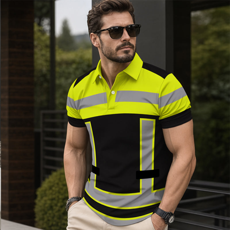 👕 Reflecterend heren-shirt met korte mouwen en hoge zichtbaarheid