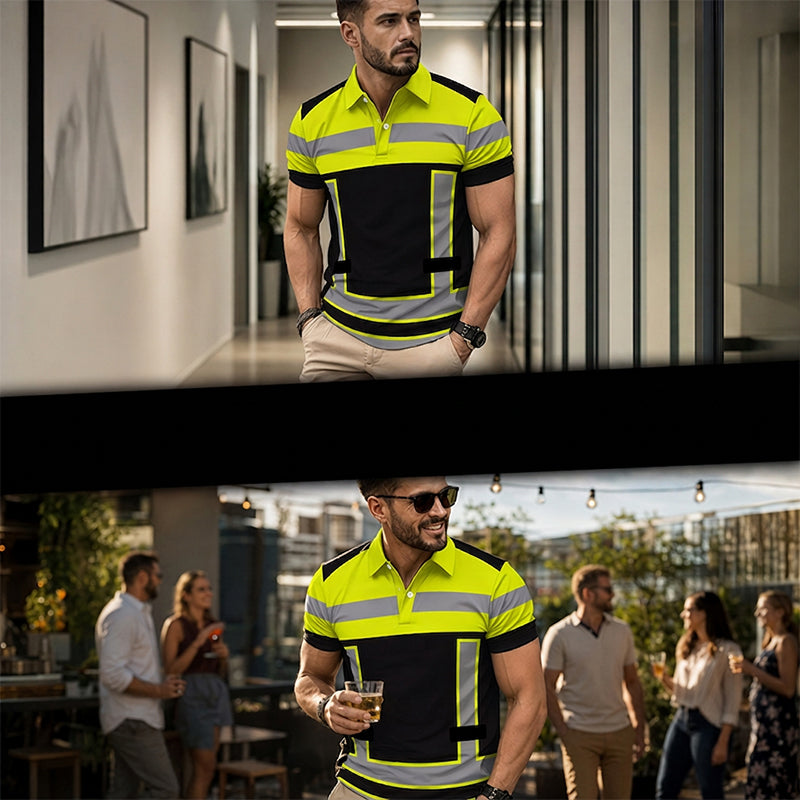 👕 Reflecterend heren-shirt met korte mouwen en hoge zichtbaarheid