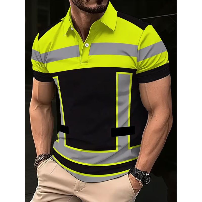 👕 Reflecterend heren-shirt met korte mouwen en hoge zichtbaarheid