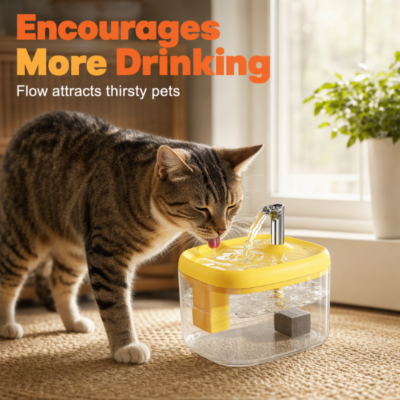 💧🐱 50% KORTING! Alsof je een mini-waterval met een butler hebt die je kat verleidt om meer te drinken! Voedselveilig, stil, transparant, en je checkt het water zonder op te staan.