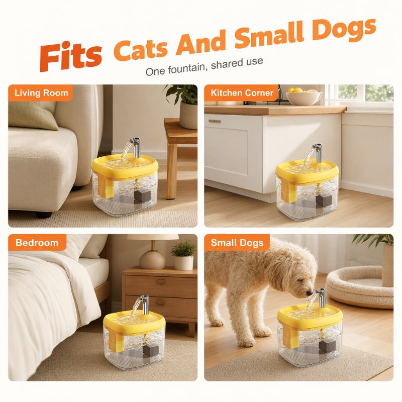 💧🐱 50% KORTING! Alsof je een mini-waterval met een butler hebt die je kat verleidt om meer te drinken! Voedselveilig, stil, transparant, en je checkt het water zonder op te staan.